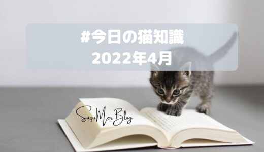 【毎日更新始めました！】#今日の猫知識【2022年4月】