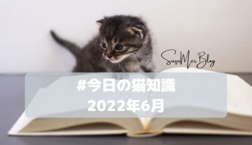 【毎日更新中です！】#今日の猫知識「猫との暮らし」「猫の仕草」【2022年6月】